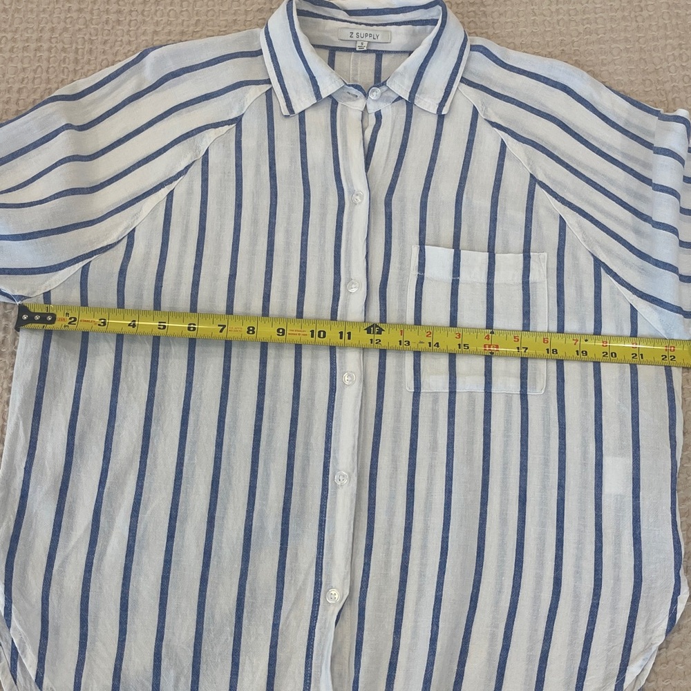 Z Supply Striped Blouse Size S - Picture 5 of 8